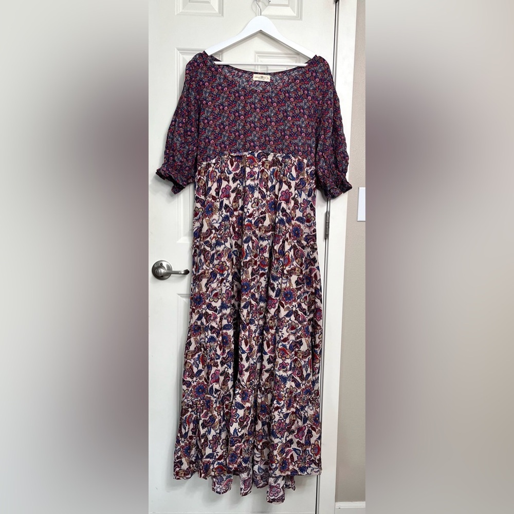 Natural Life Floral Maxi Dress NWOT